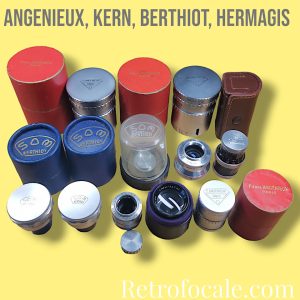 lot de 13 objectifs Angénieux, Berthiot, Hermagis et Kern