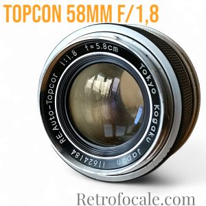 Topcon topcor 58mm F/1.8 + Filtre d'origine